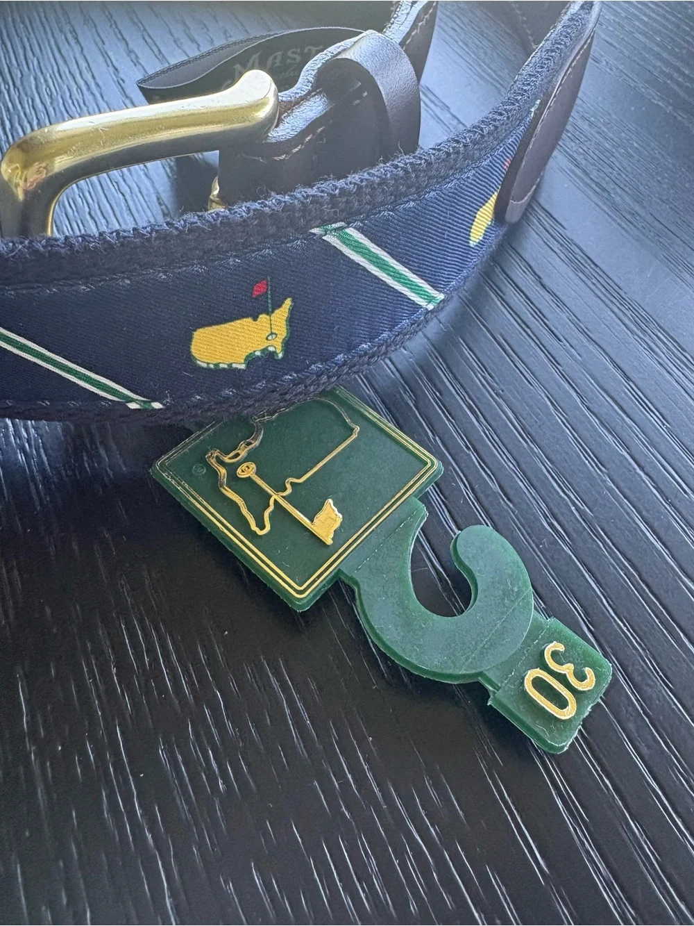 Official 2026 Masters Tournament VV Belt.  New - (tag removed for try-on only)
